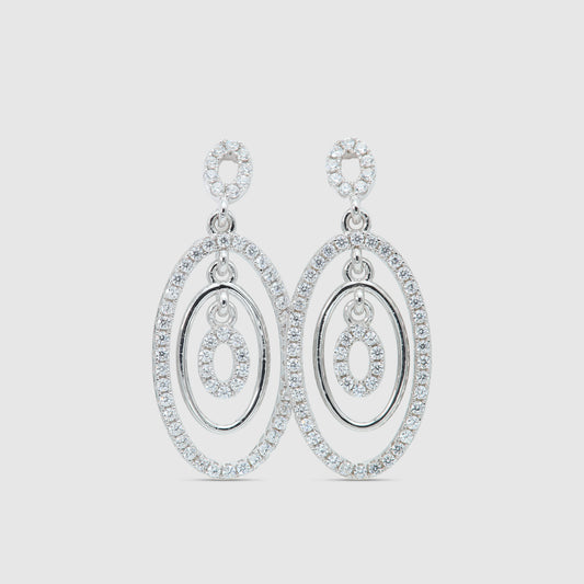 925 Silver &amp; Zirconia Earrings