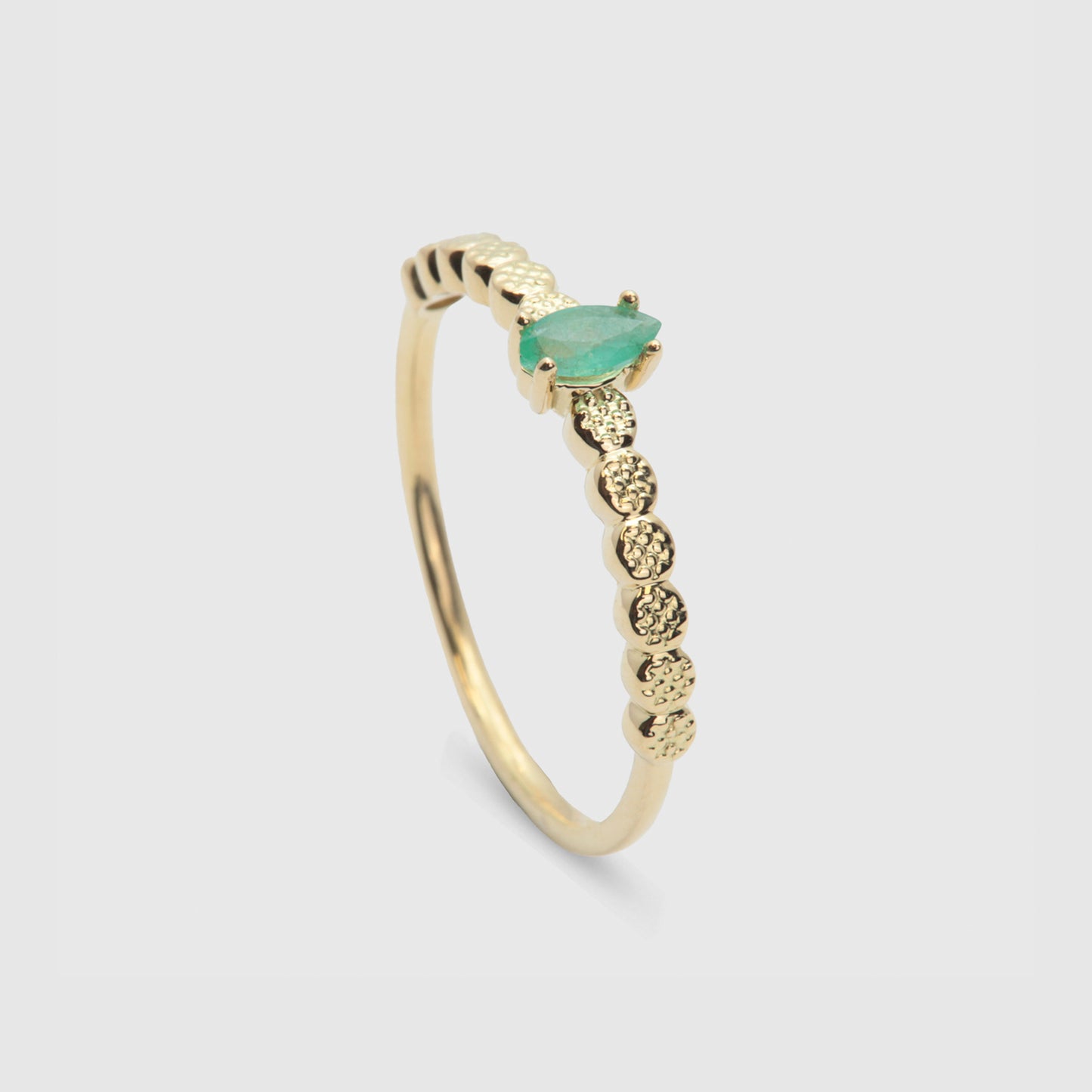 Anillo Oro 18K Esmeralda