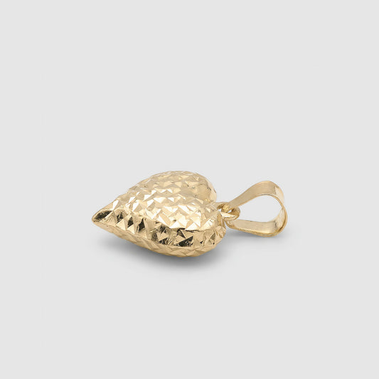 Colgante Corazon Tallado Oro 18K