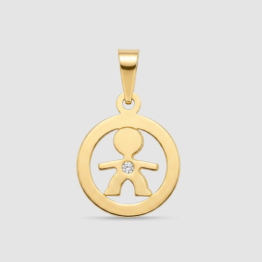 Colgante Silueta Niño Oro 18K