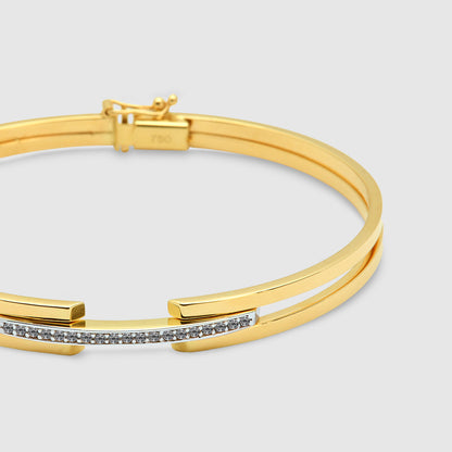 Pulsera doble tira rígida Oro 18K