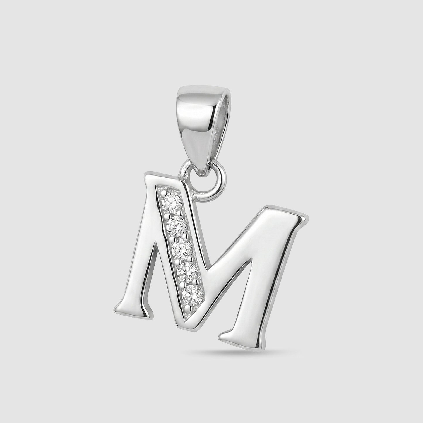 Choker with initial "M" 925 Silver