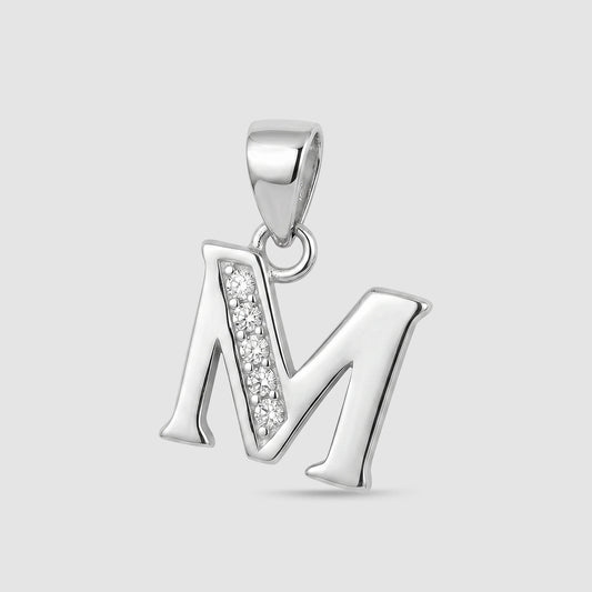 Choker with initial "M" 925 Silver