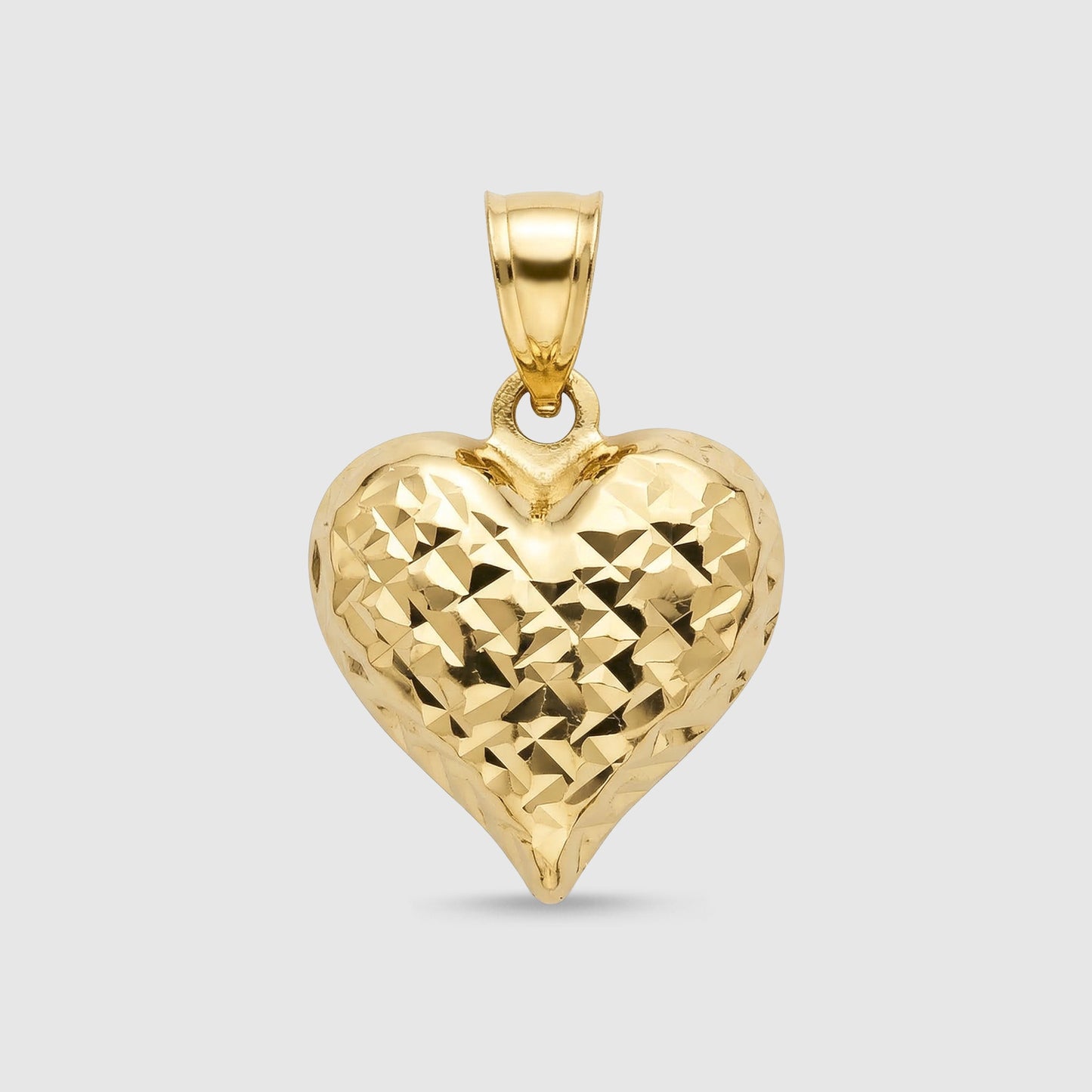 Colgante Corazon Tallado Oro 18K