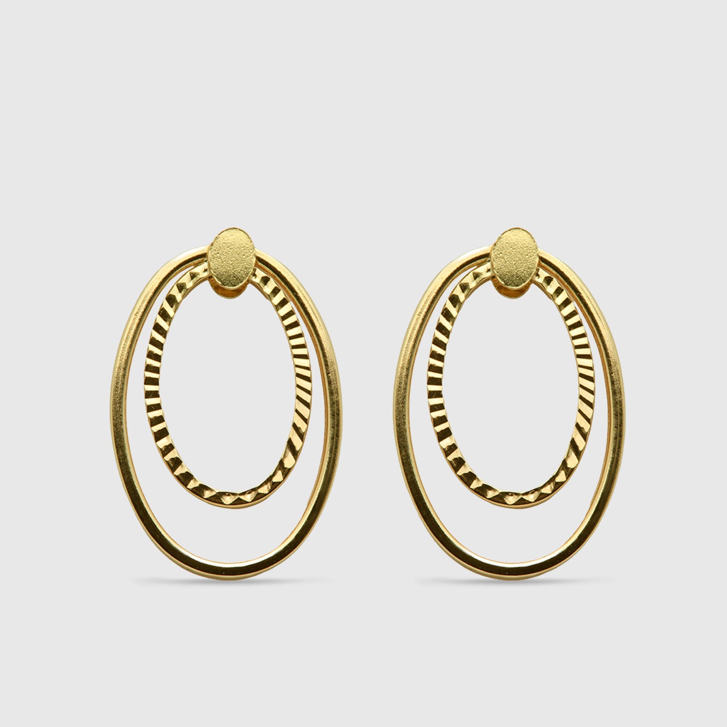 Pendientes Ora ovalados Oro 18K