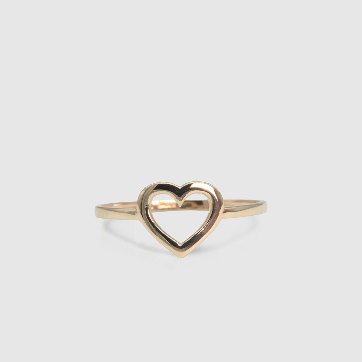 18K Gold Heart Ring