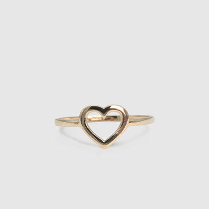 18K Gold Heart Ring