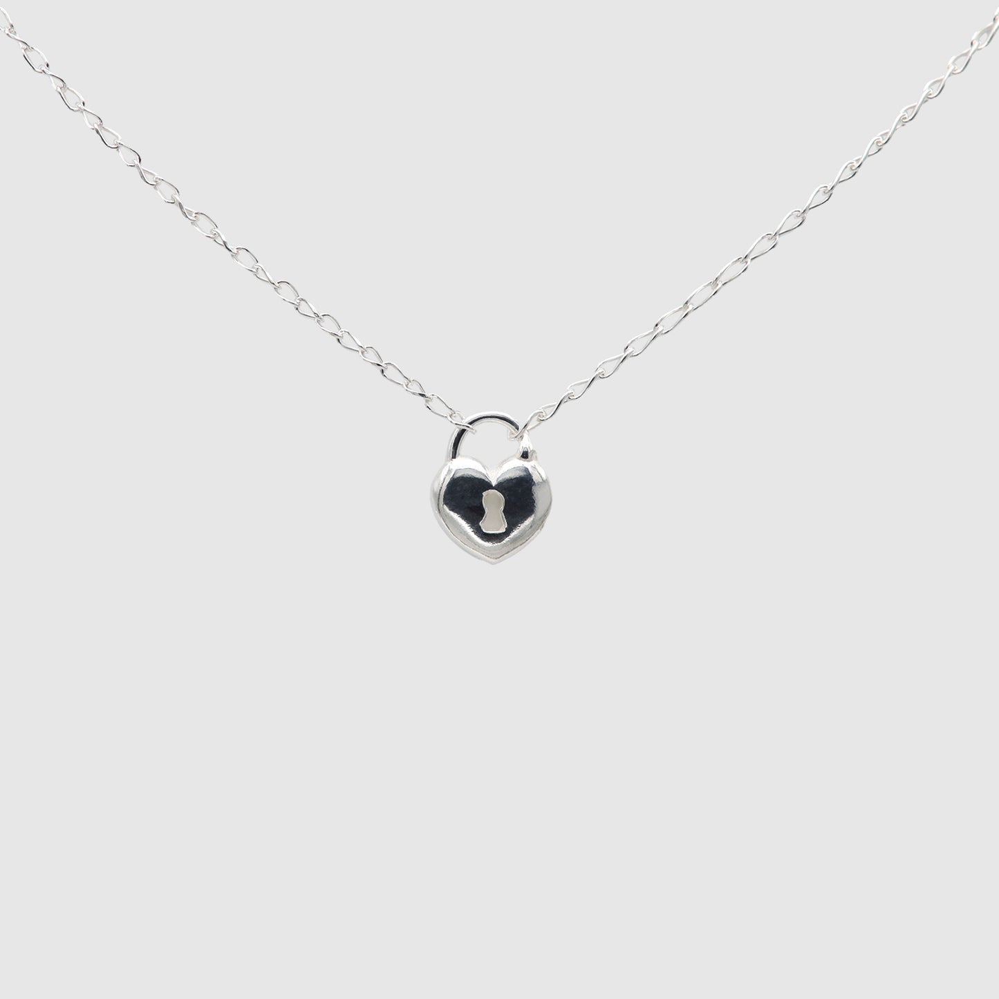 925 Silver LOVE padlock choker