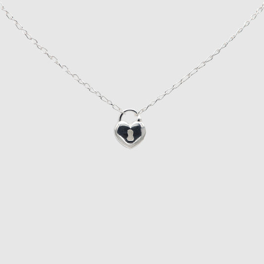 925 Silver LOVE padlock choker