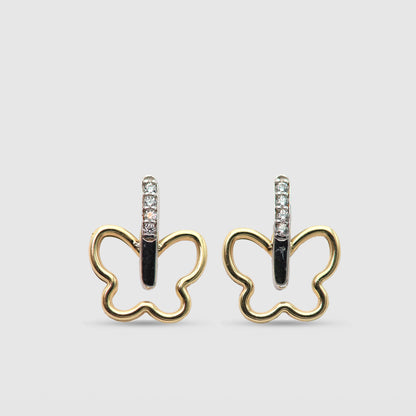 Valentine's Day Butterfly Earrings 18K Gold