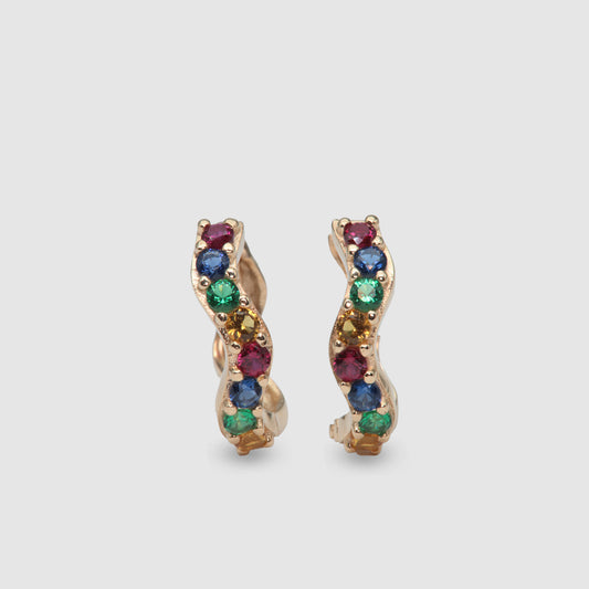 Pendientes piedras multicolor