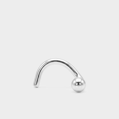 18K White Gold Nostril Ball Piercing