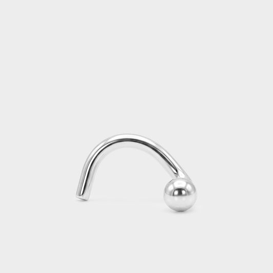 18K White Gold Nostril Ball Piercing