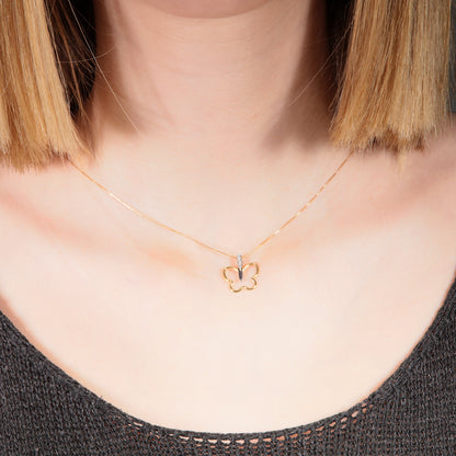 Valentine's Day butterfly choker 18K Gold