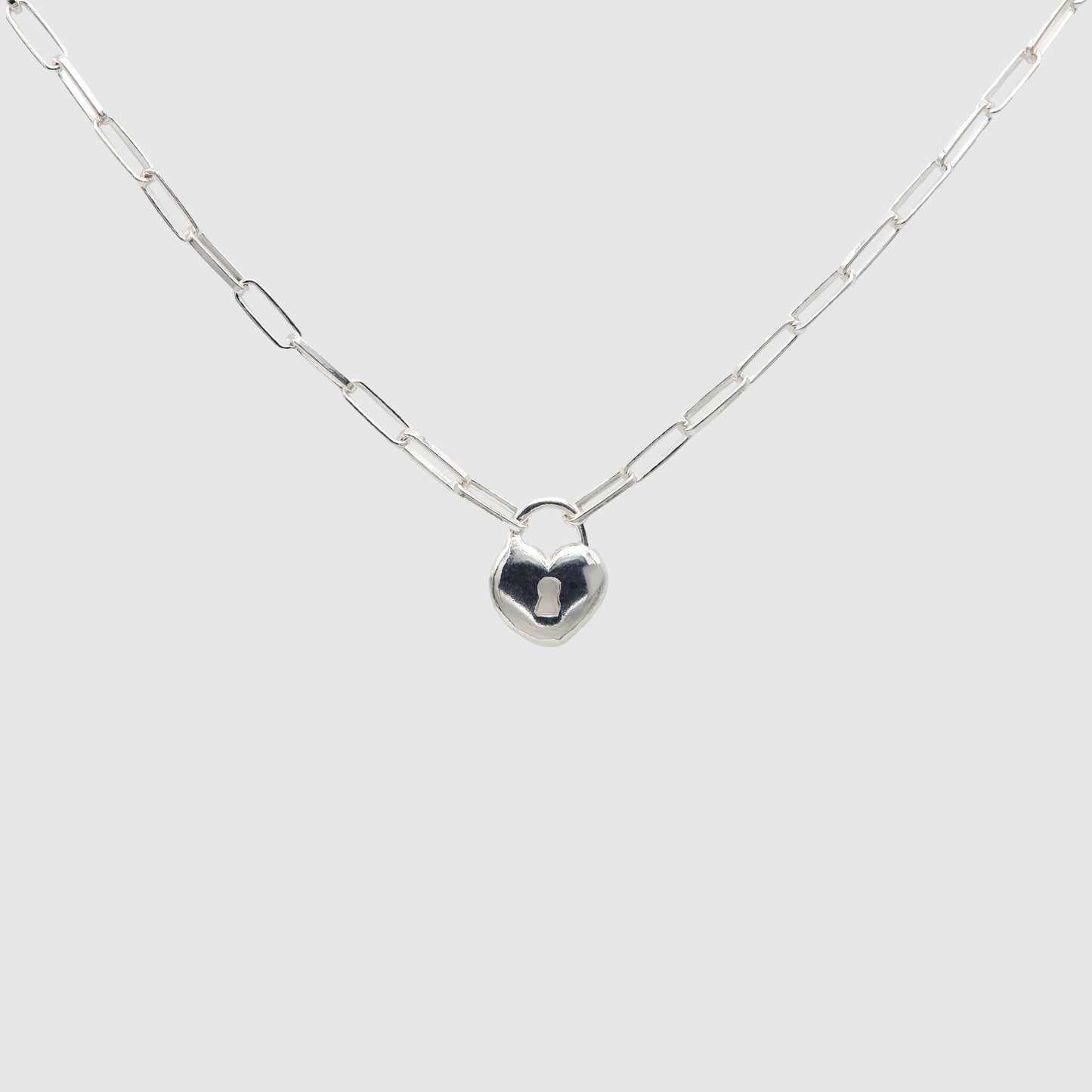 925 Silver LOVE padlock choker