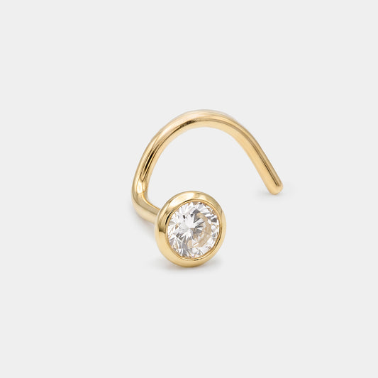 Piercing Nostril Circonita Oro 18K