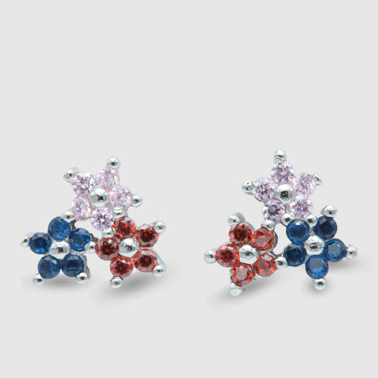 Pendientes Flores colores