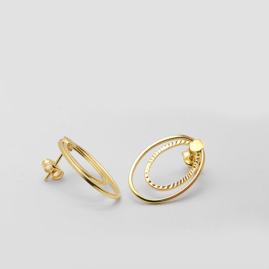 Pendientes Ora ovalados Oro 18K