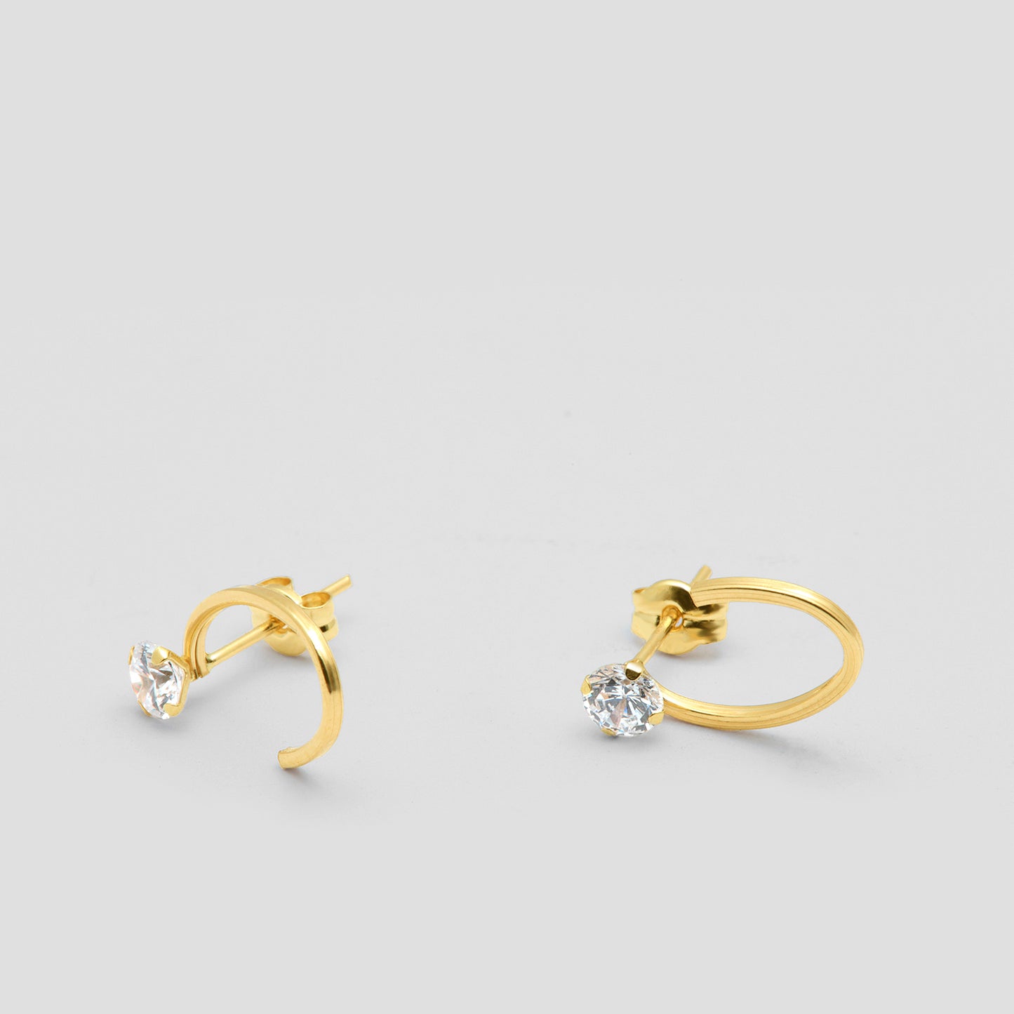 Pendientes Halo Oro 18K con circonita