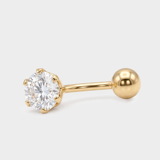 Piercing ombligo Oro 18K & Circonita