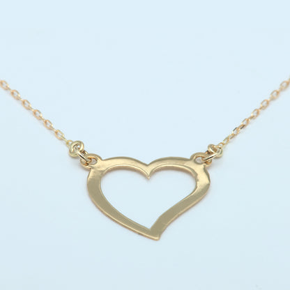 18K Gold Heart Choker