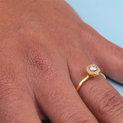 Anillo Oro 18K circonitas