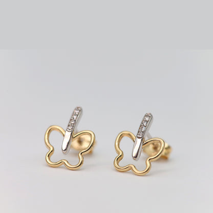 Valentine's Day Butterfly Earrings 18K Gold