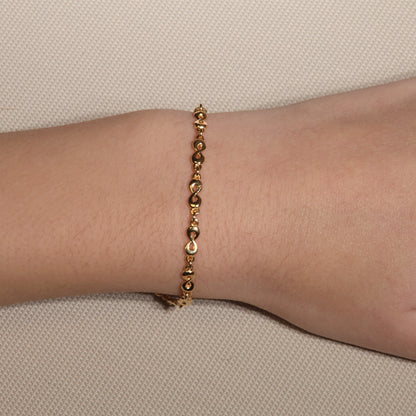 925 Silver Bracelet finished in Gold