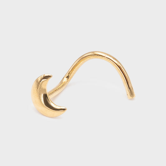 Piercing Nostril Luna Oro 18K